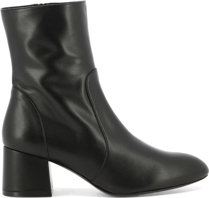 Stuart Weitzman Flareblock Side-Zip Ankle Boots