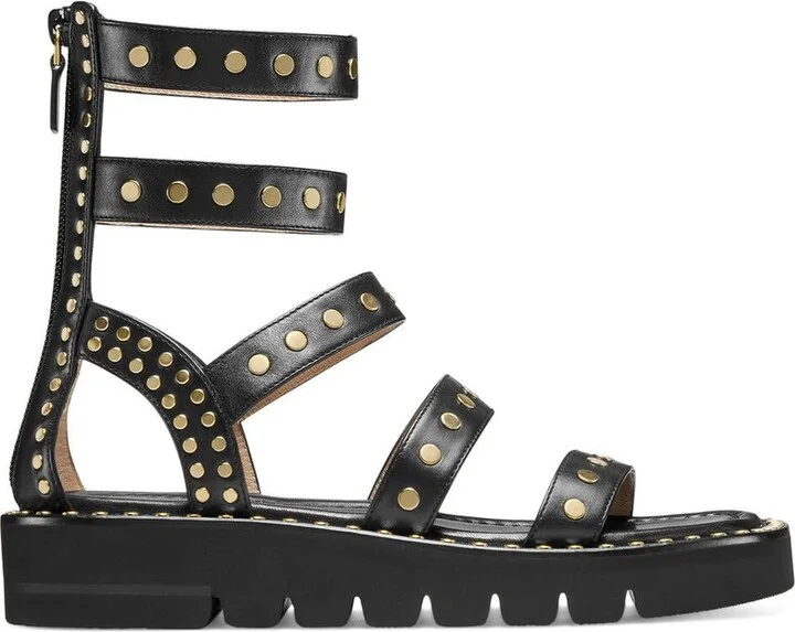Stuart Weitzman Gala Lift Studded Sandals