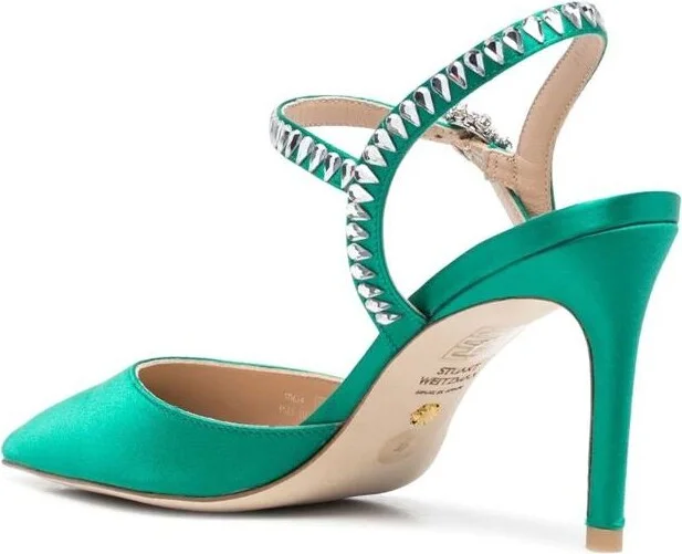 Stuart Weitzman Gemcut 85 Ankle Strap Pump Shoes - Image 2