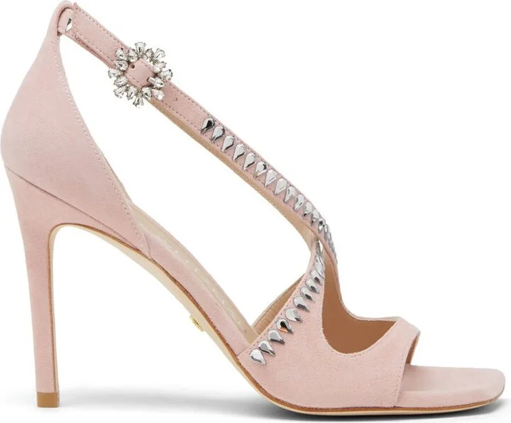 Stuart Weitzman Gemcut Embellished Heeled Sandals