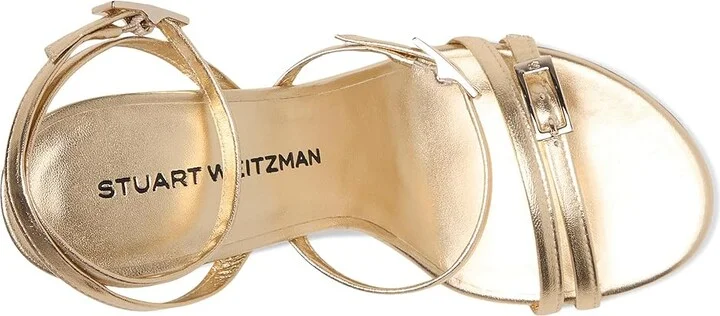 Stuart Weitzman Georgie 100 High Women's Heels Golden : 9 M, Leather - Image 2