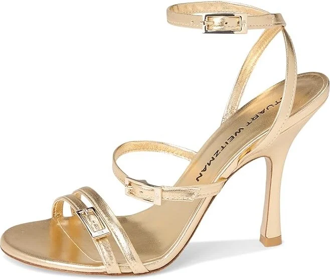 Stuart Weitzman Georgie 100 High Women's Heels Golden : 9 M, Leather - Image 5
