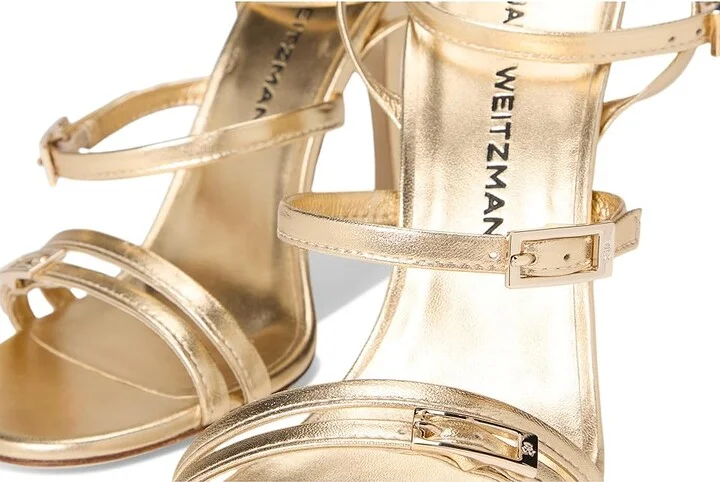Stuart Weitzman Georgie 100 High Women's Heels Golden : 9 M, Leather - Image 7