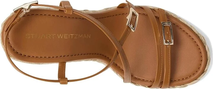 Stuart Weitzman Georgie Espadrille Wedge Women's Wedge Shoes Macchiato/Natural : 10 M, Leather - Image 2