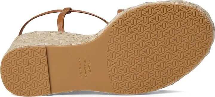 Stuart Weitzman Georgie Espadrille Wedge Women's Wedge Shoes Macchiato/Natural : 10 M, Leather - Image 3