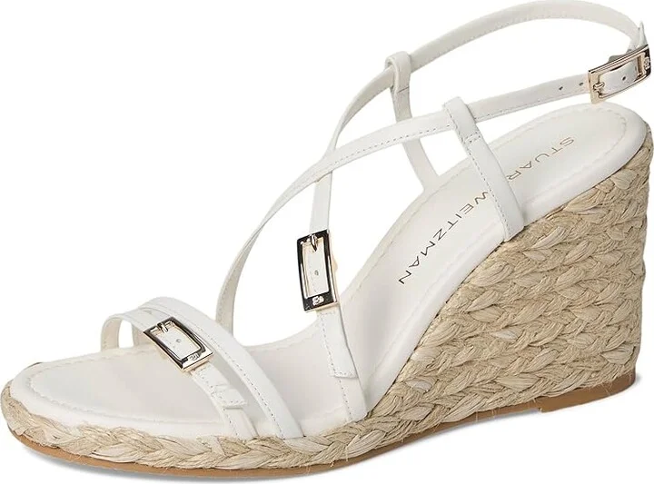 Stuart Weitzman Georgie Espadrille Wedge Women's Wedge Shoes Macchiato/Natural : 10 M, Leather - Image 11