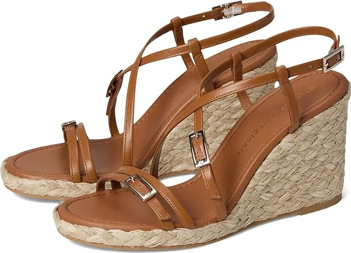 Stuart Weitzman Georgie Espadrille Wedge Women's Wedge Shoes Macchiato/Natural : 10 M, Leather