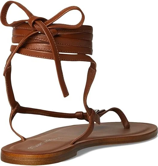 Stuart Weitzman Georgie Lace-Up Women's Wedge Shoes Bridle Brown : 10.5 M, Leather - Image 4