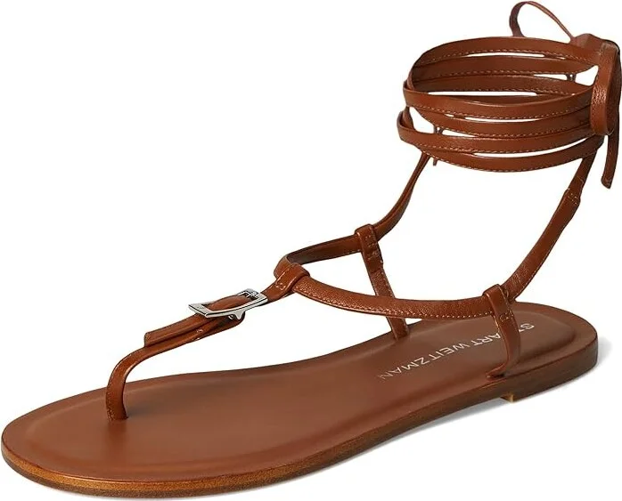 Stuart Weitzman Georgie Lace-Up Women's Wedge Shoes Bridle Brown : 10.5 M, Leather - Image 5