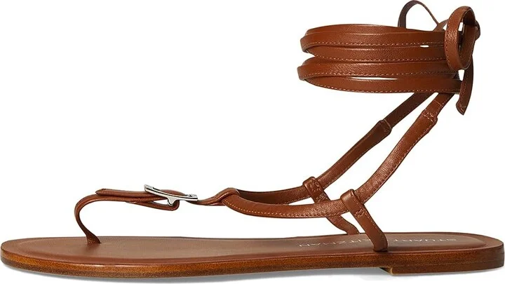 Stuart Weitzman Georgie Lace-Up Women's Wedge Shoes Bridle Brown : 10.5 M, Leather - Image 6