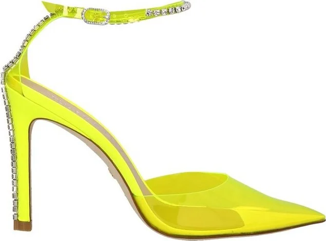 Stuart Weitzman Glam Embellished Strap Pump