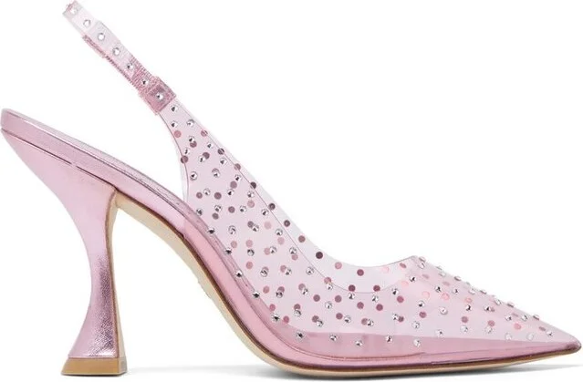 Stuart Weitzman Glam Xcurve 100 Slingback Pumps