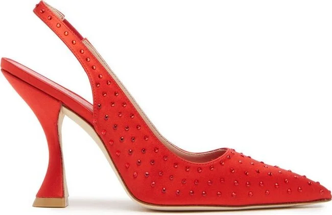 Stuart Weitzman Glam Xcurve 100 Slingback Pumps