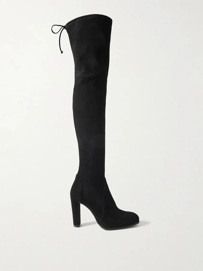 Stuart Weitzman - Highland Suede Over-the-knee Boots - Black