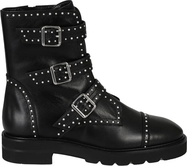 Stuart Weitzman Jesse Lift Studded Ankle Boots