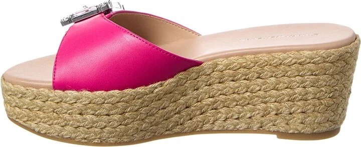 Stuart Weitzman June 75 Leather Wedge Sandal - Image 2