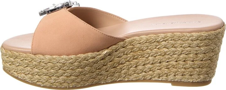 Stuart Weitzman June 75 Suede Wedge Slide - Image 2
