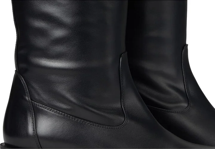 Stuart Weitzman Kaia Knee-High Boot Women's Flat Shoes Black : 9 M, Leather/Rubber - Image 7