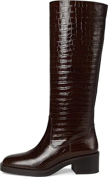 Stuart Weitzman Kaia Knee-High Boot Women's Flat Shoes Walnut : 6.5 M, Leather/Rubber - Image 6