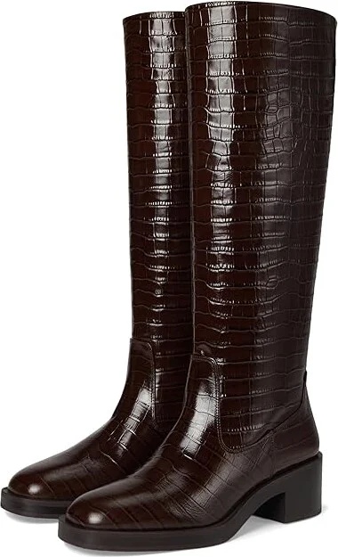 Stuart Weitzman Kaia Knee-High Boot Women's Flat Shoes Walnut : 6.5 M, Leather/Rubber
