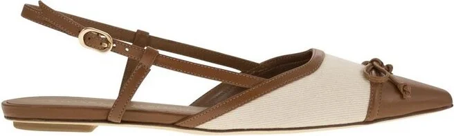 Stuart Weitzman Kitty Bow-Detail Slingback Shoes