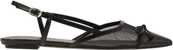 Stuart Weitzman Kitty Pointed Toe Slingback Shoes