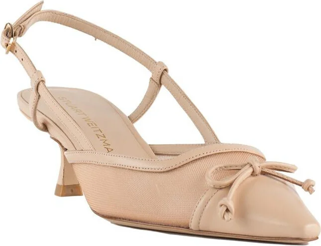 Stuart Weitzman Kitty Slingback 50 Beige - Image 3