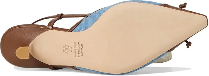 Stuart Weitzman Kitty Slingback 50 High Women's Heels Washed/Coffee : 5.5 M, Leather - Image 3