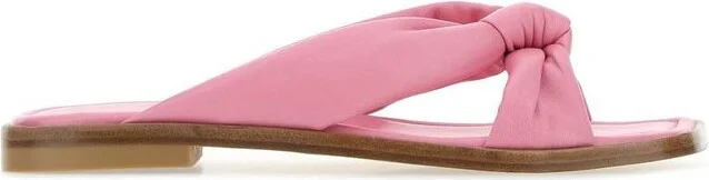 Stuart Weitzman Knot-Detail Flat Sandals