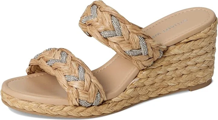 Stuart Weitzman Lana Wedge Slide 65 Women's Wedge Shoes Natural : 5 M, Leather - Image 5