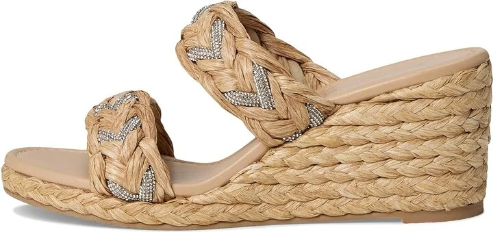 Stuart Weitzman Lana Wedge Slide 65 Women's Wedge Shoes Natural : 5 M, Leather - Image 6