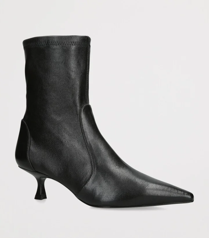 Stuart Weitzman Leather Naomi Ankle Boots 50 - Image 3