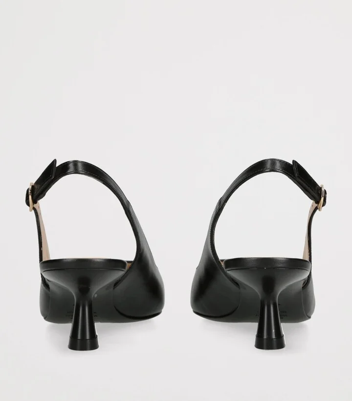 Stuart Weitzman Leather Stuart Sculpt Slingback Pumps 50 - Image 2