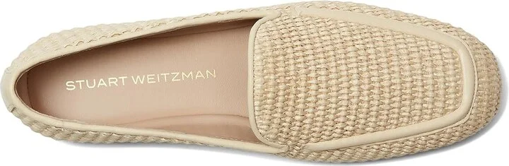 Stuart Weitzman Lee Loafer Women's Shoes Natural/Vanilla : 5 M, Cotton - Image 2