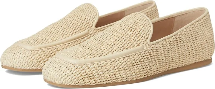 Stuart Weitzman Lee Loafer Women's Shoes Natural/Vanilla : 5 M, Cotton