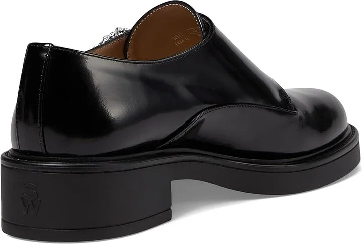 Stuart Weitzman Leighton Monk Strap Women's Flat Shoes Black : 8.5 M, Leather - Image 4