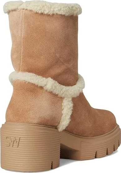 Stuart Weitzman Lennox Bootie Women's Flat Shoes New Camel/Natural/Caramel : 8.5 M, Suede - Image 4