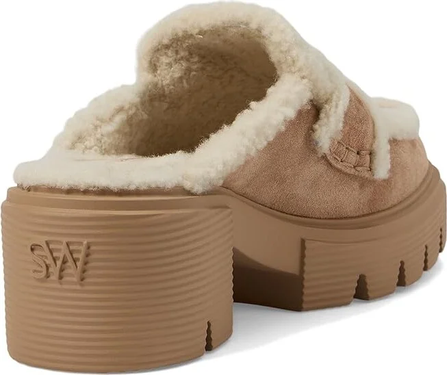 Stuart Weitzman Lennox Mule Women's Flat Shoes New Camel/Natural/Caramel : 9 M, Suede - Image 4