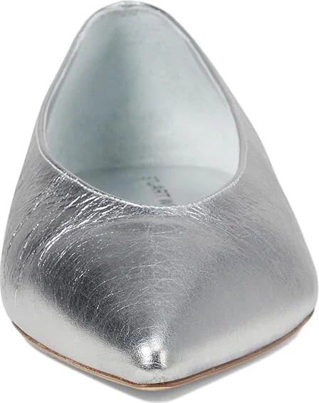 Stuart Weitzman Lina Flat Women's Flat Shoes Silver : 5 M, EVA/Leather - Image 2