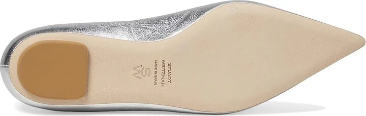 Stuart Weitzman Lina Flat Women's Flat Shoes Silver : 5 M, EVA/Leather - Image 3