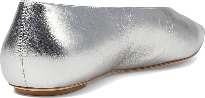 Stuart Weitzman Lina Flat Women's Flat Shoes Silver : 5 M, EVA/Leather - Image 4