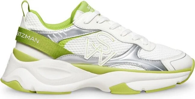 Stuart Weitzman Logo Patch Lace-Up Sneakers