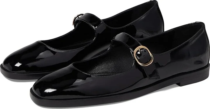 Stuart Weitzman Loralei Mary Jane Women's Flat Shoes Black : 5.5 M, Leather/Rubber