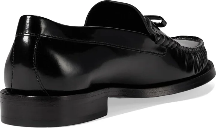 Stuart Weitzman Lottie Bow Loafer Women's Flat Shoes Black : 9.5 M, Leather - Image 4