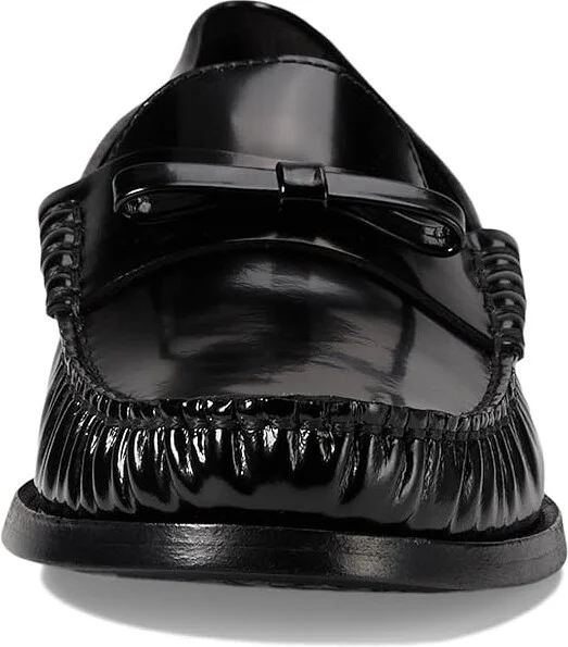 Stuart Weitzman Lottie Bow Loafer Women's Flat Shoes Black : 9.5 M, Leather - Image 5