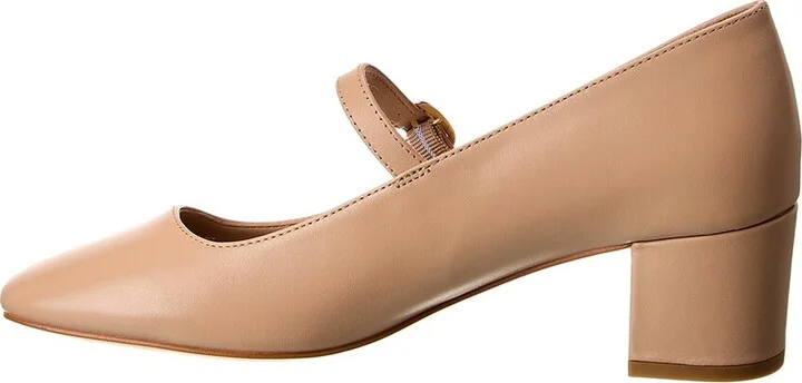 Stuart Weitzman Louise 50 Block Leather Mary Jane Pump - Image 2
