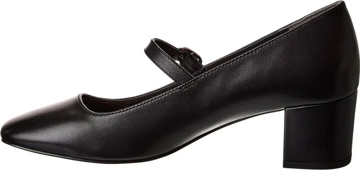 Stuart Weitzman Louise 50 Block Leather Mary Jane Pump - Image 2