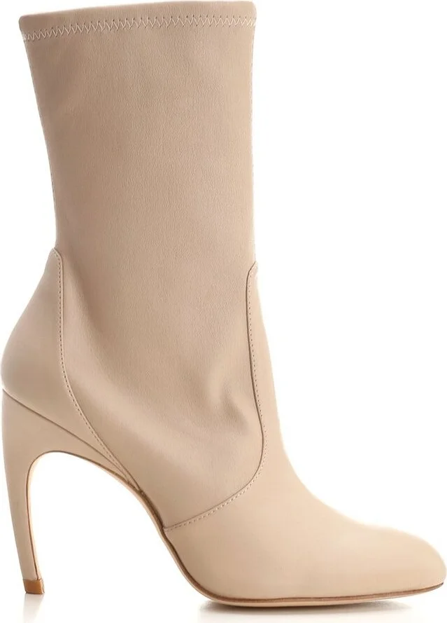 Stuart Weitzman Luxecurve Almond-Toe Boots