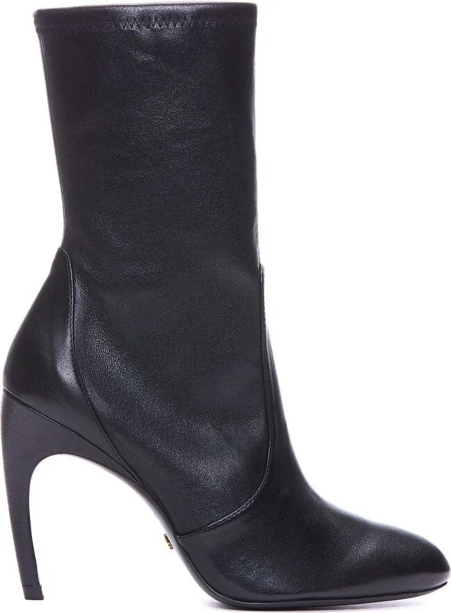 Stuart Weitzman Luxecurve Almond-Toe Boots