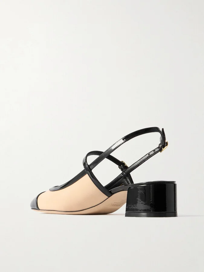 Stuart Weitzman - Maeve Leather Mary Jane Slingback Pumps - Neutrals - Image 3
